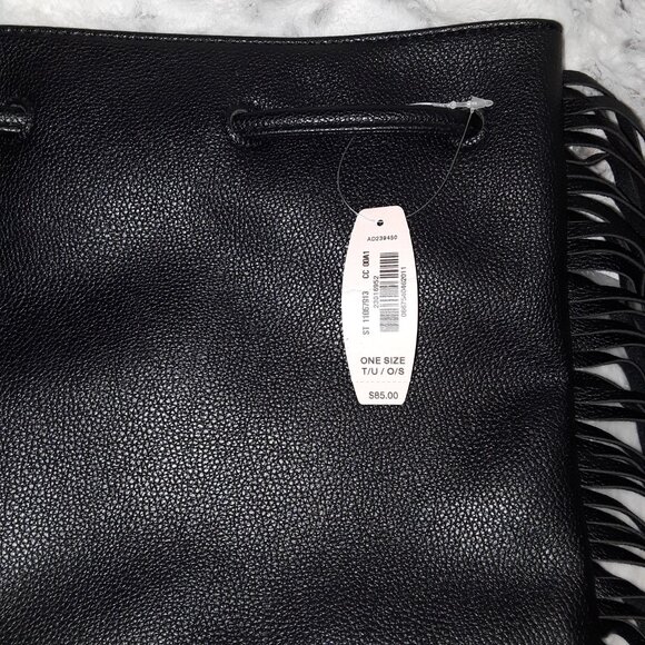VICTORIA\'S SECRET Black Fringe Backpack Purse